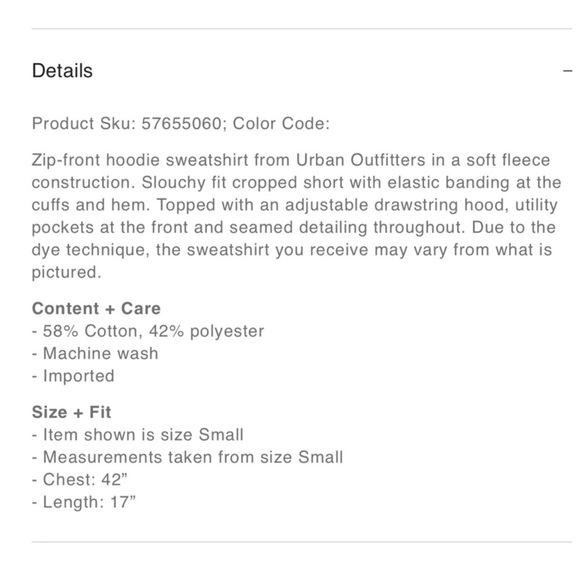 Urban Outfitters Yogi Cropped Hoodie NWT Small Teal - Picture 2 of 6